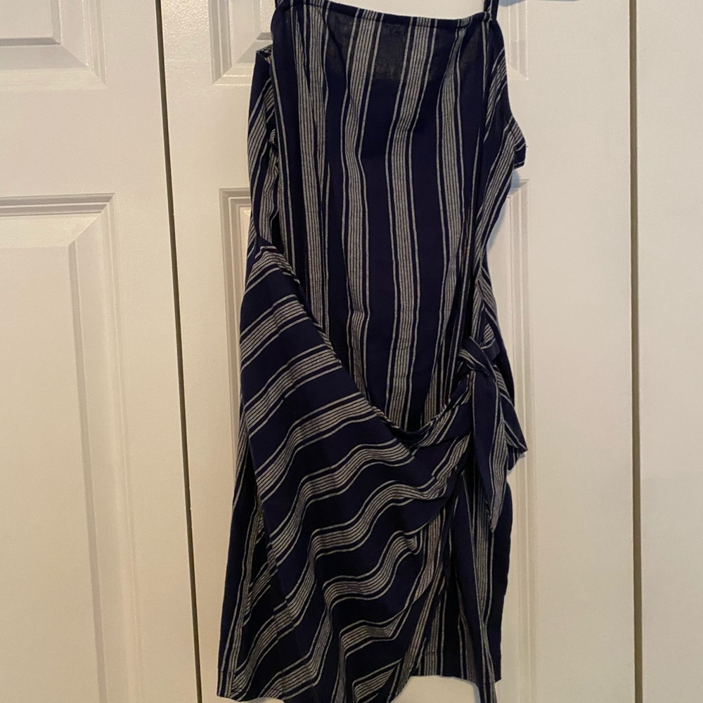 forever 21 navy striped wrap dress